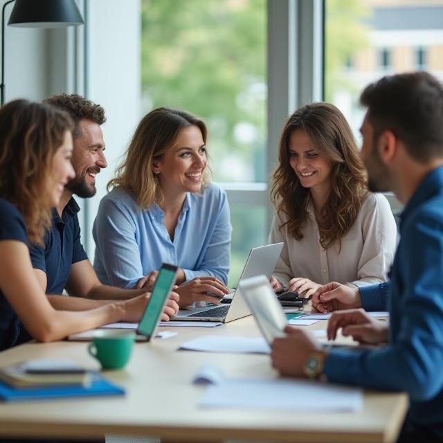 Ostamiss-Team bei einer Strategiebesprechung